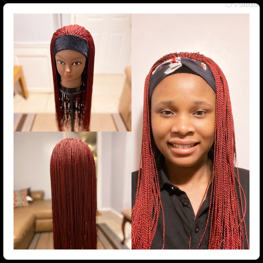 Crochet Twist Braid Headband Wig.